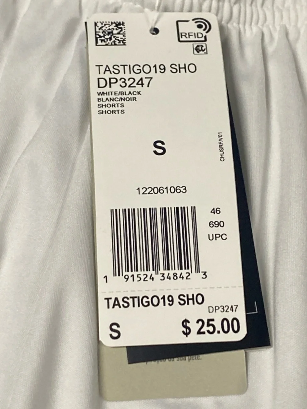Adidas Tastigo 19 Soccer Shorts Men’s Small White Black Climalite NWT (DP3247)